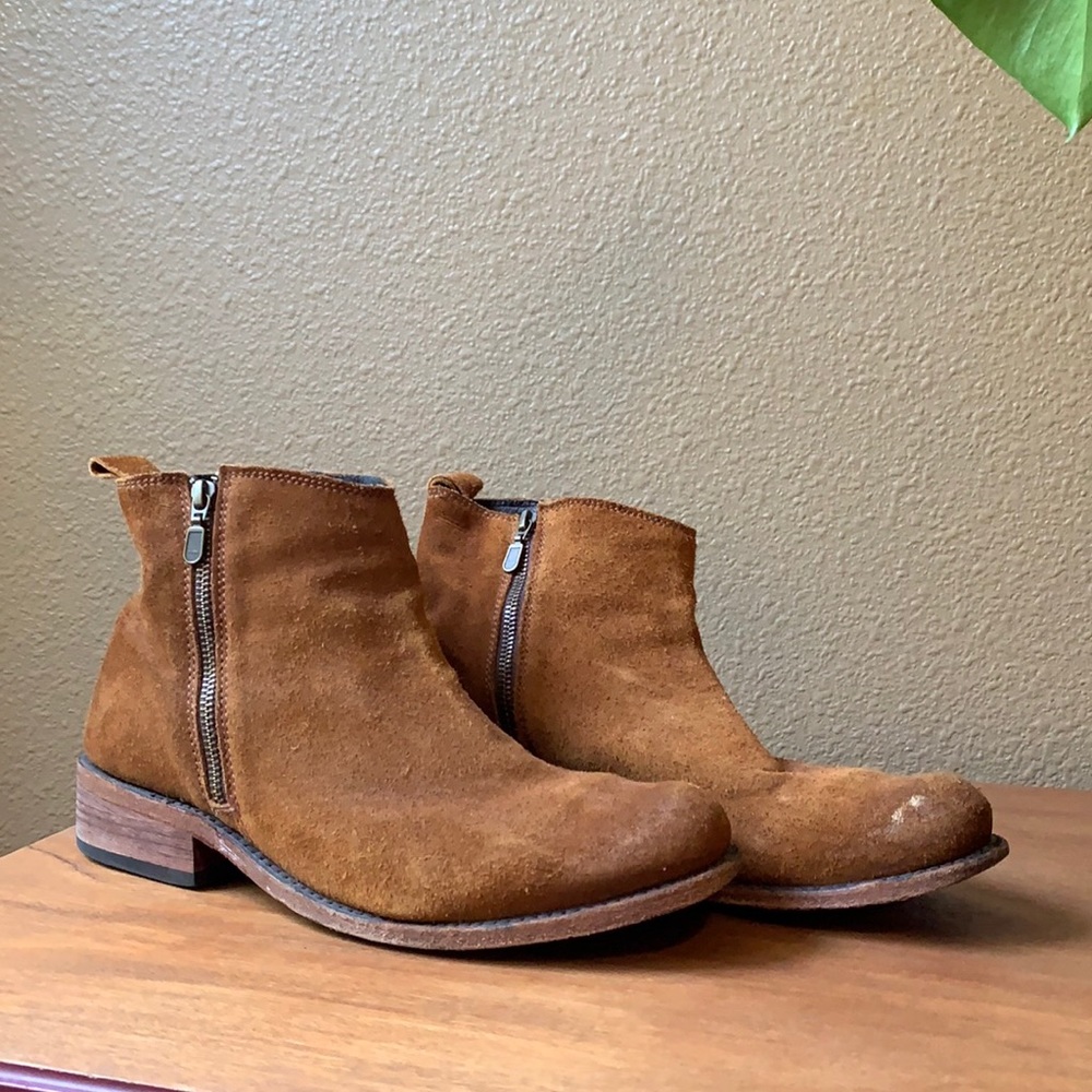 Suede Zip Chelsea Boots Size 10 - Allens Boots